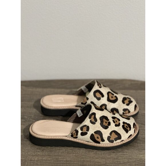 Two Thousand Never Cheetah Print Calf Hair Mules Slides Size 8 Made In USA - Picture 1 of 13